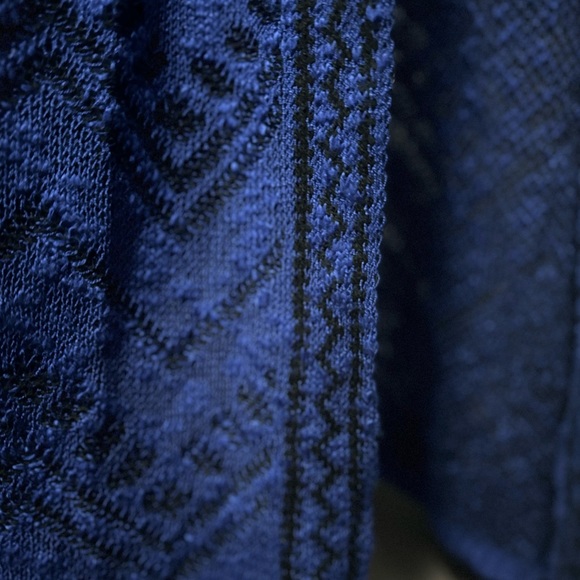 Royal Blue and Black Cardigan Size M - Picture 6 of 7